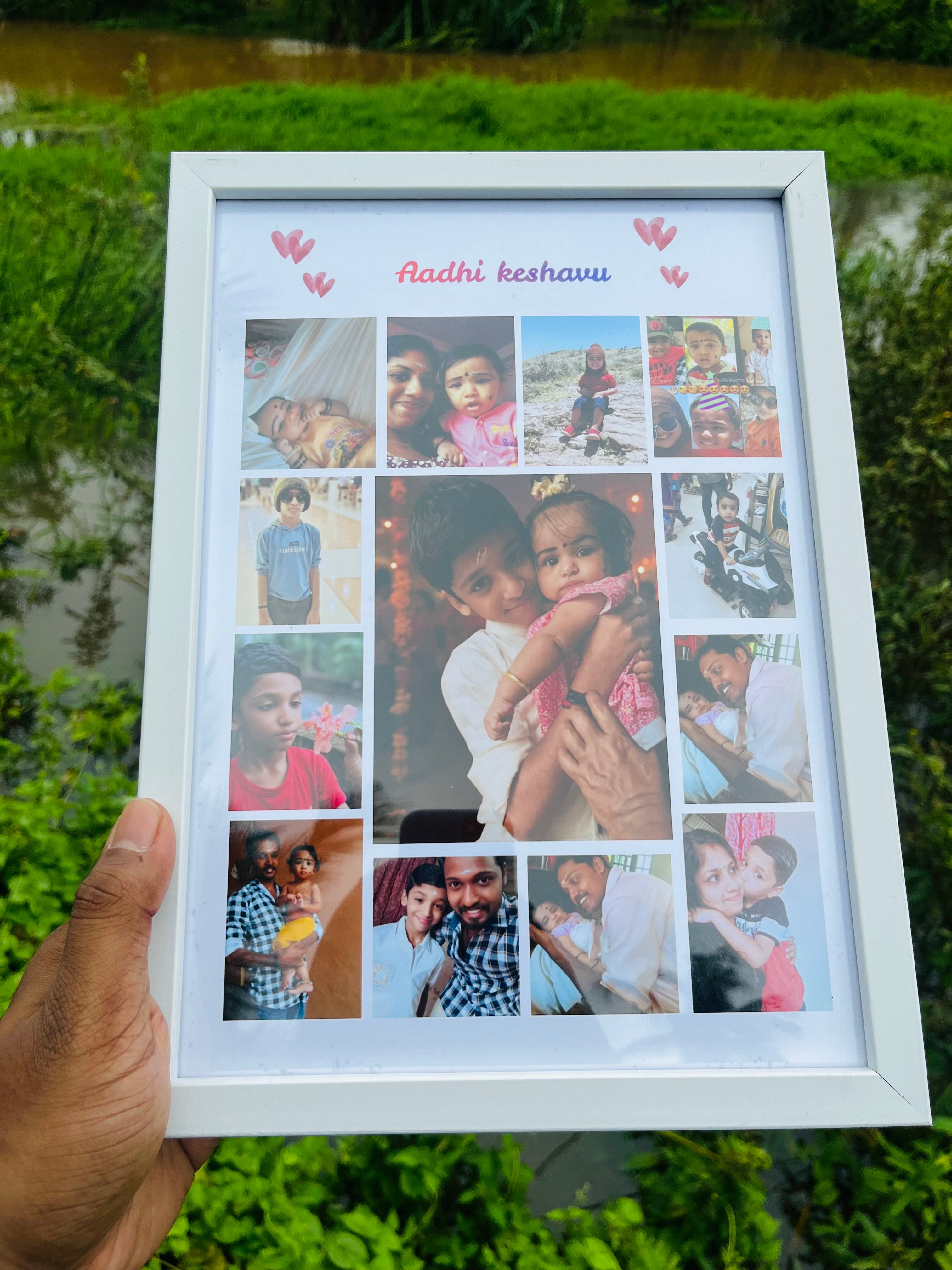 Collage frame with name by framista